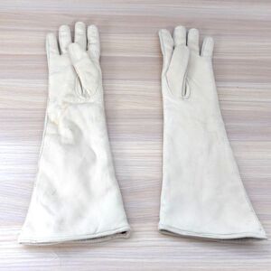 Leather Gloves Women Small Beige Glove Winter Wool‎ Neutral Soft Italian ITALY